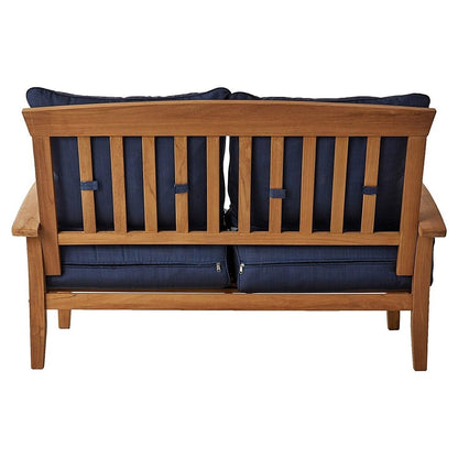 Set da conversazione per patio in teak Cambridge Casual Leon da 7 pezzi