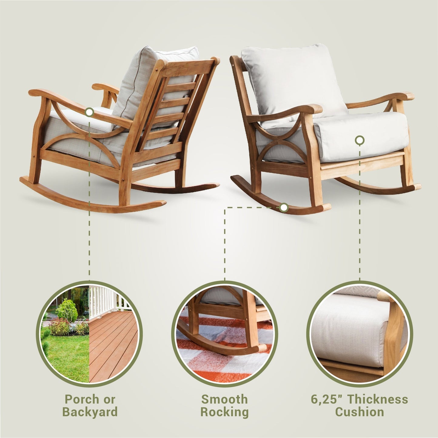 Set da salotto da giardino Cambridge Casual Lowell in teak, 3 pezzi