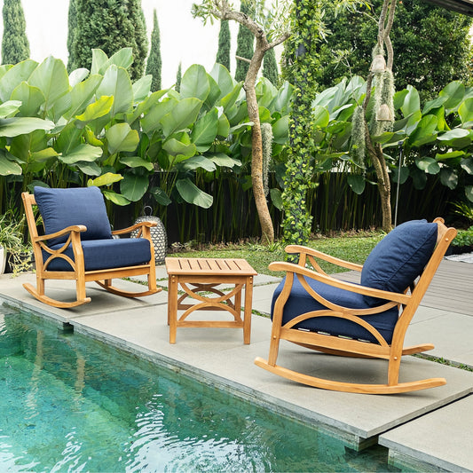 Set da salotto da giardino Cambridge Casual Lowell in teak, 3 pezzi