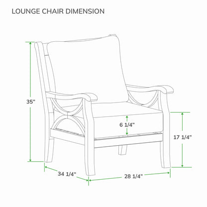 Set da conversazione per esterni Cambridge Casual Lowell in legno di teak da 5 pezzi