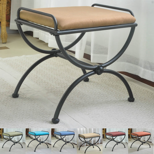Sgabello da toeletta Cambridge Iron con cuscino