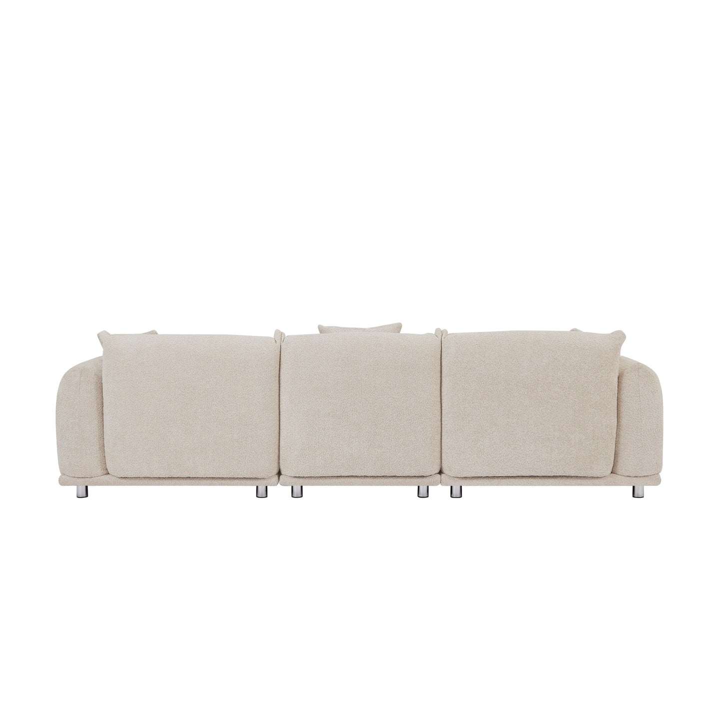 Divano Camel Modern 111 oversize a 3 posti con gambe in metallo e struttura in legno massello per soggiorno