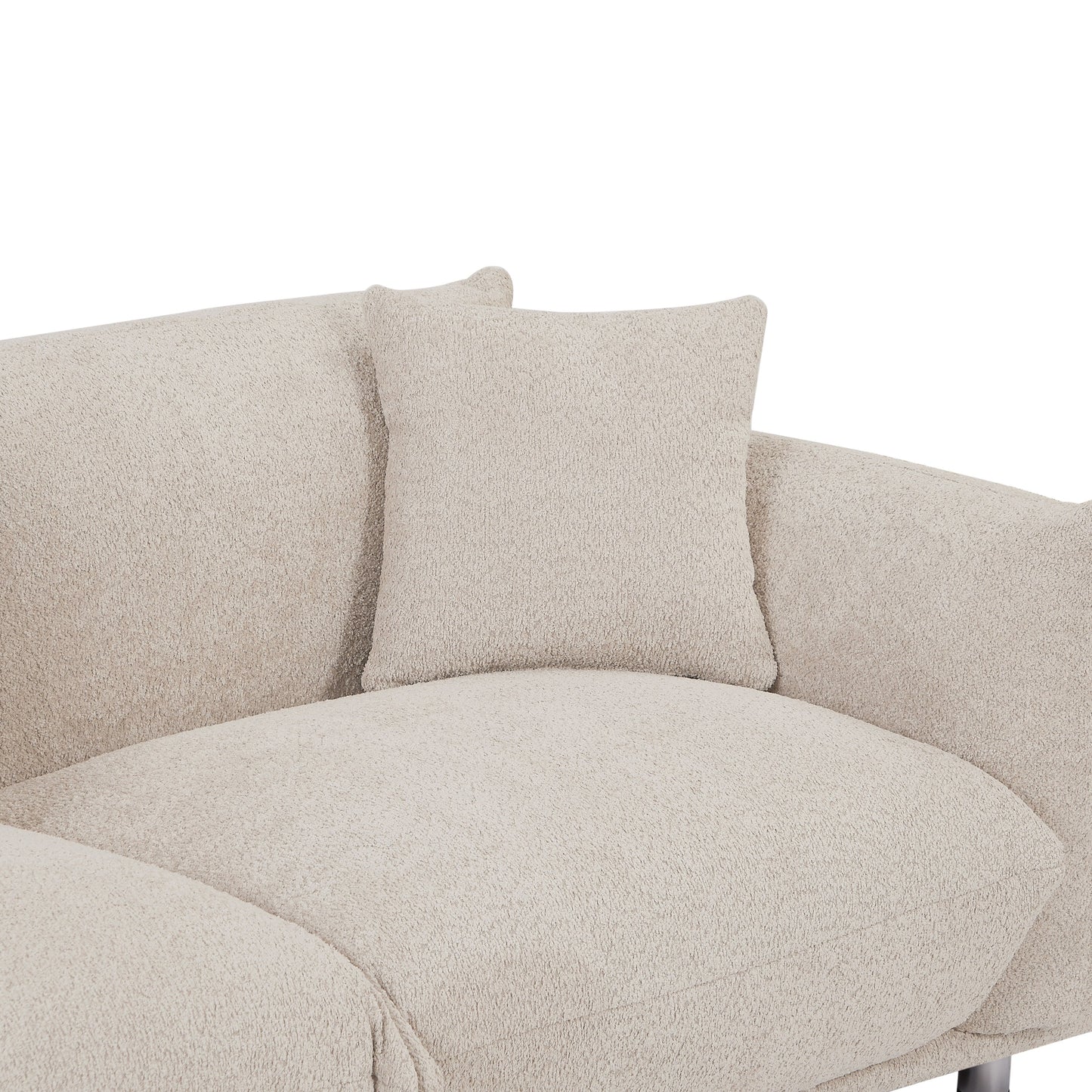 Divano Camel Modern 111 oversize a 3 posti con gambe in metallo e struttura in legno massello per soggiorno