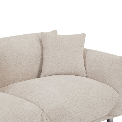 Divano Camel Modern 111 oversize a 3 posti con gambe in metallo e struttura in legno massello per soggiorno