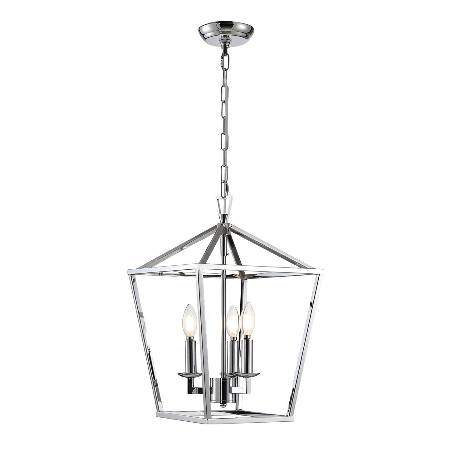 Lampadario a gabbia aperta con lanterna a forma di candela, per scale o isola della cucina - N/D
