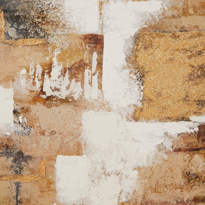 Quadro su tela astratto con cornice dorata - Oro - CosmoLiving di Cosmopolitan