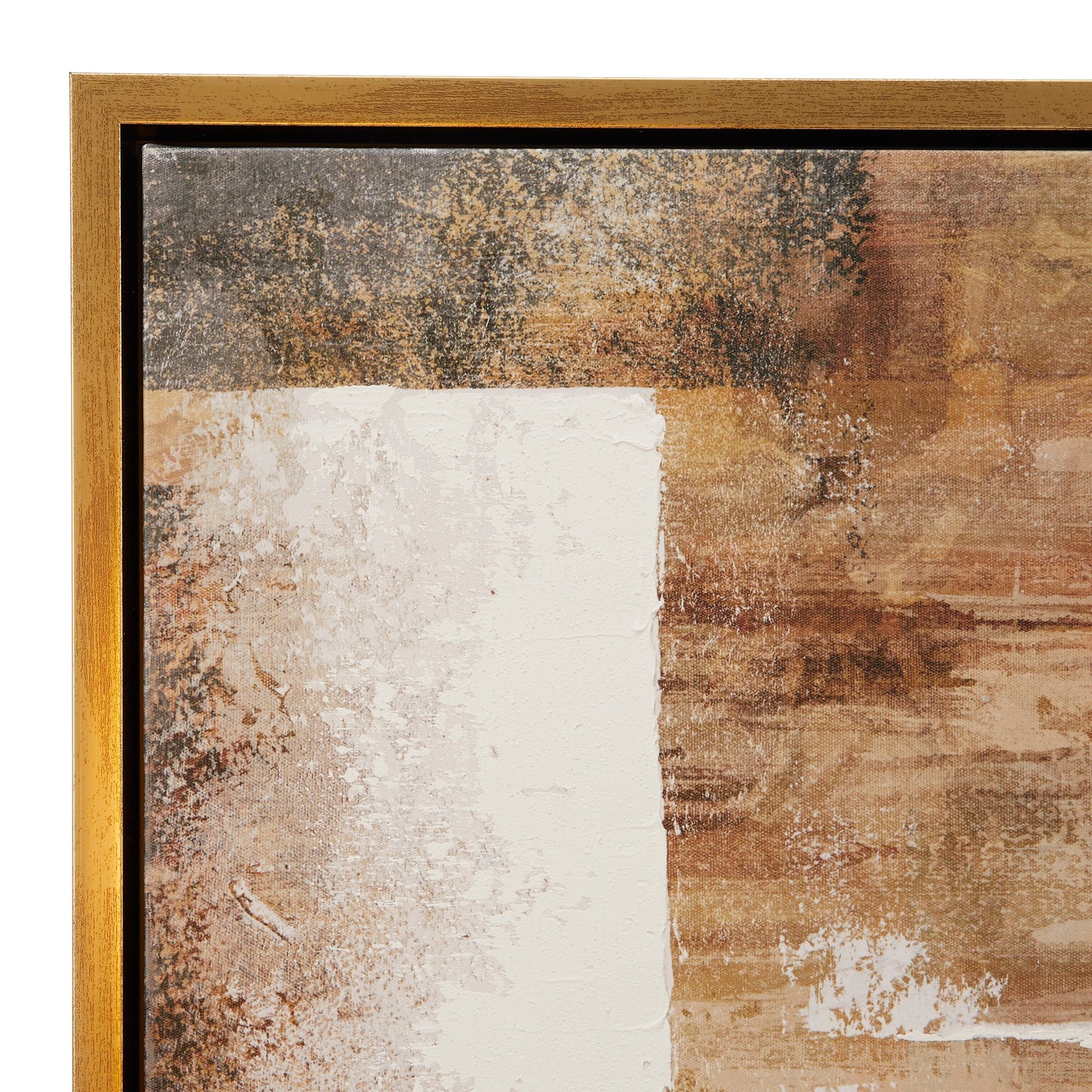 Quadro su tela astratto con cornice dorata - Oro - CosmoLiving di Cosmopolitan