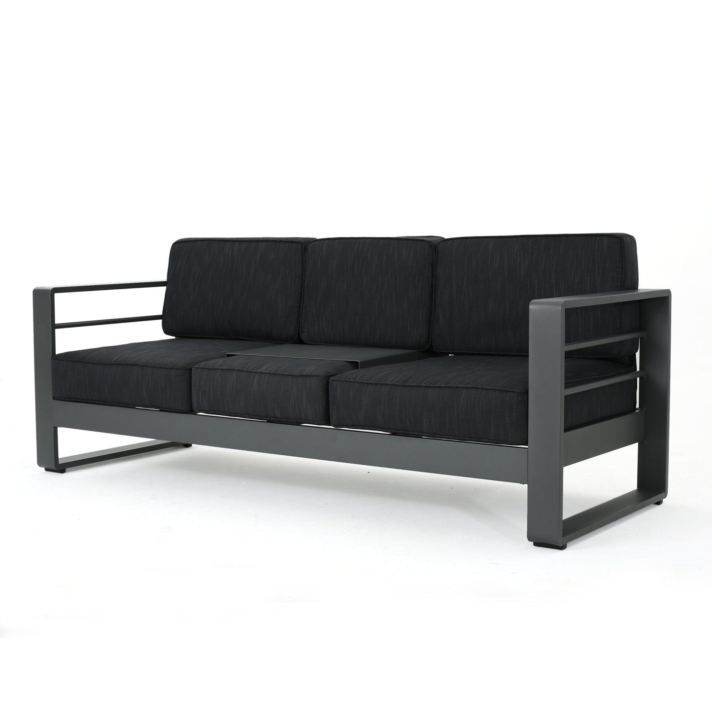 Set da salotto Cape Coral in alluminio da 7 pezzi con braciere di Christopher Knight Home