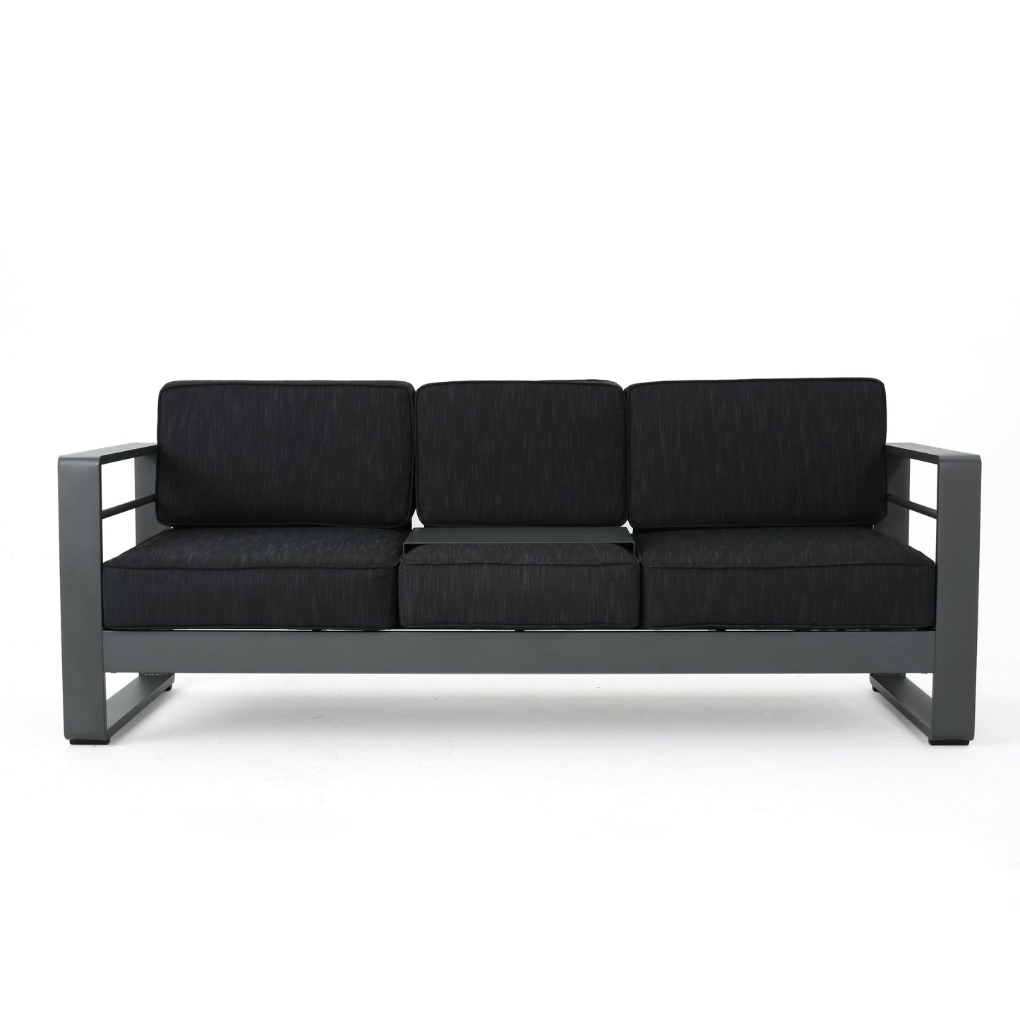 Set da salotto Cape Coral in alluminio da 7 pezzi con braciere di Christopher Knight Home