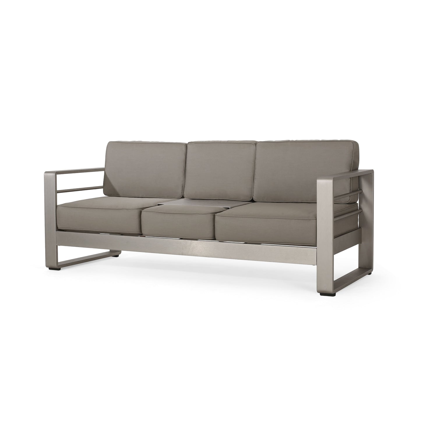 Set da esterno Cape Coral in alluminio e Sunbrella da 5 posti con cuscini di Christopher Knight Home