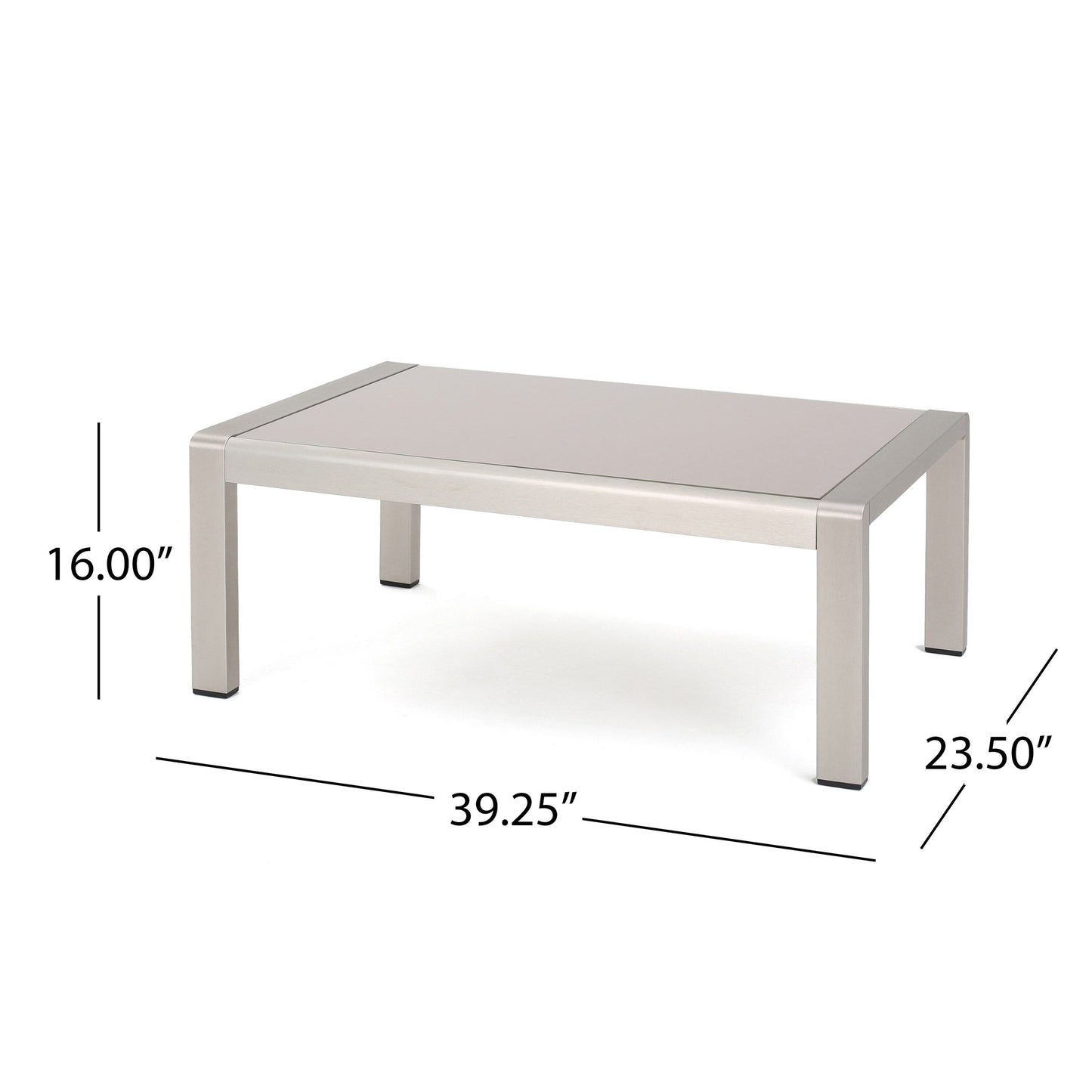 Set da esterno Cape Coral in alluminio e Sunbrella da 5 posti con cuscini di Christopher Knight Home