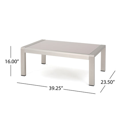 Set da esterno Cape Coral in alluminio e Sunbrella da 5 posti con cuscini di Christopher Knight Home