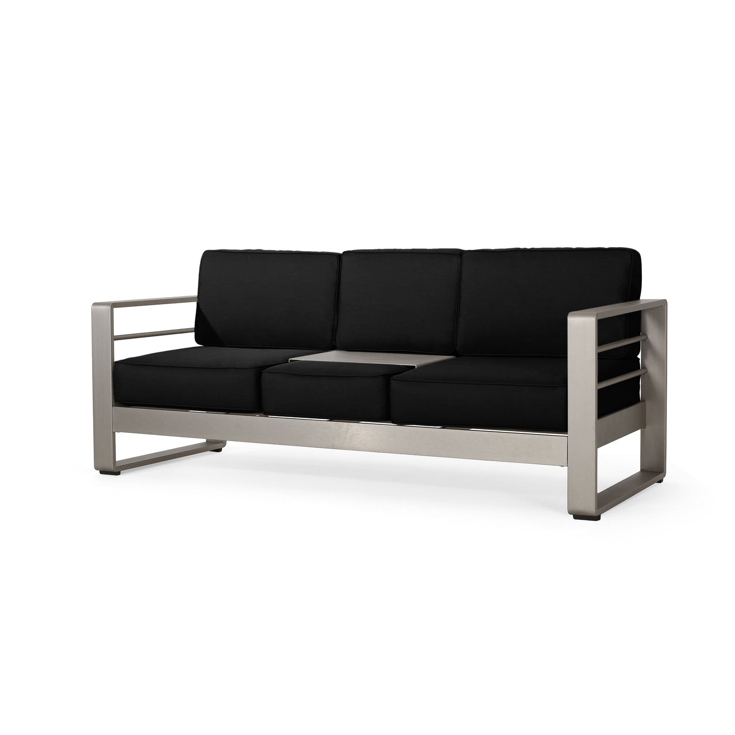 Set da esterno Cape Coral in alluminio e Sunbrella da 5 posti con cuscini di Christopher Knight Home