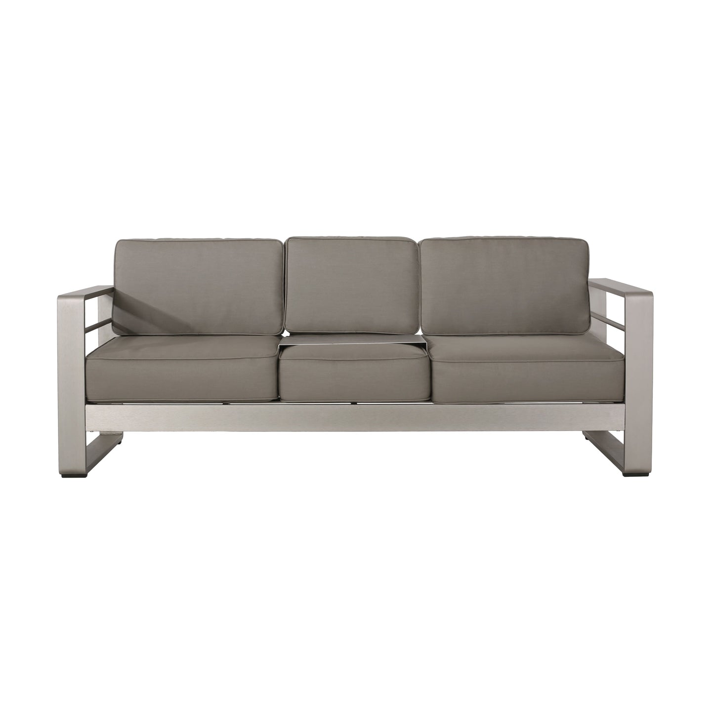 Set da esterno Cape Coral in alluminio e Sunbrella da 5 posti con cuscini di Christopher Knight Home