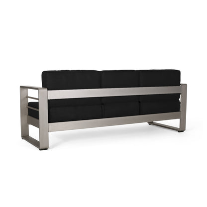 Set da esterno Cape Coral in alluminio e Sunbrella da 5 posti con cuscini di Christopher Knight Home