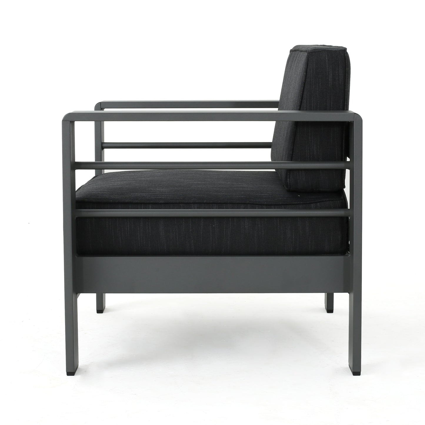 Set da giardino con tavolo da fuoco e chaise longue Cape Coral Grey da 5 pezzi di Christopher Knight Home