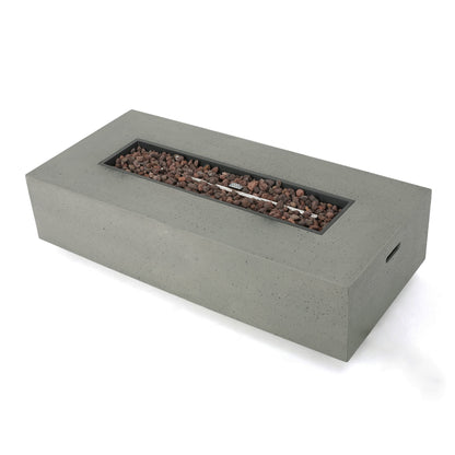 Set da giardino con tavolo da fuoco e chaise longue Cape Coral Grey da 5 pezzi di Christopher Knight Home