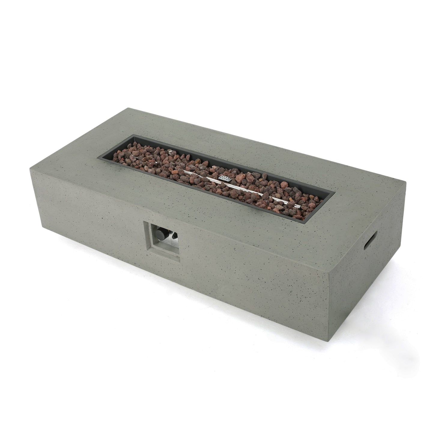 Set da giardino con tavolo da fuoco e chaise longue Cape Coral Grey da 5 pezzi di Christopher Knight Home