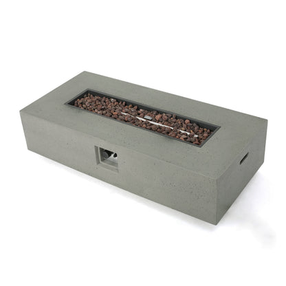 Set da giardino con tavolo da fuoco e chaise longue Cape Coral Grey da 5 pezzi di Christopher Knight Home