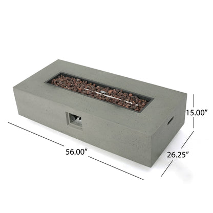 Set da giardino con tavolo da fuoco e chaise longue Cape Coral Grey da 5 pezzi di Christopher Knight Home