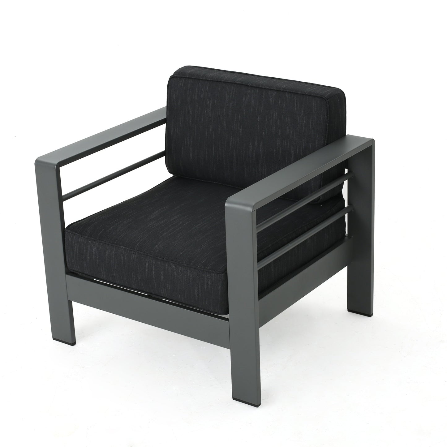Set da giardino con tavolo da fuoco e chaise longue Cape Coral Grey da 5 pezzi di Christopher Knight Home