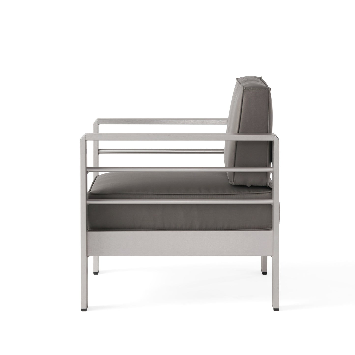 Set da esterno Cape Coral da 4 pezzi in alluminio con cuscini resistenti all'acqua di Christopher Knight Home