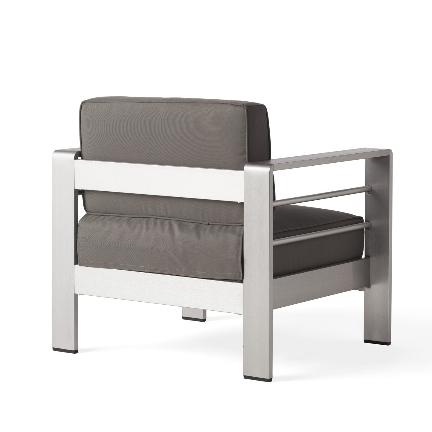 Set da esterno Cape Coral da 4 pezzi in alluminio con cuscini resistenti all'acqua di Christopher Knight Home