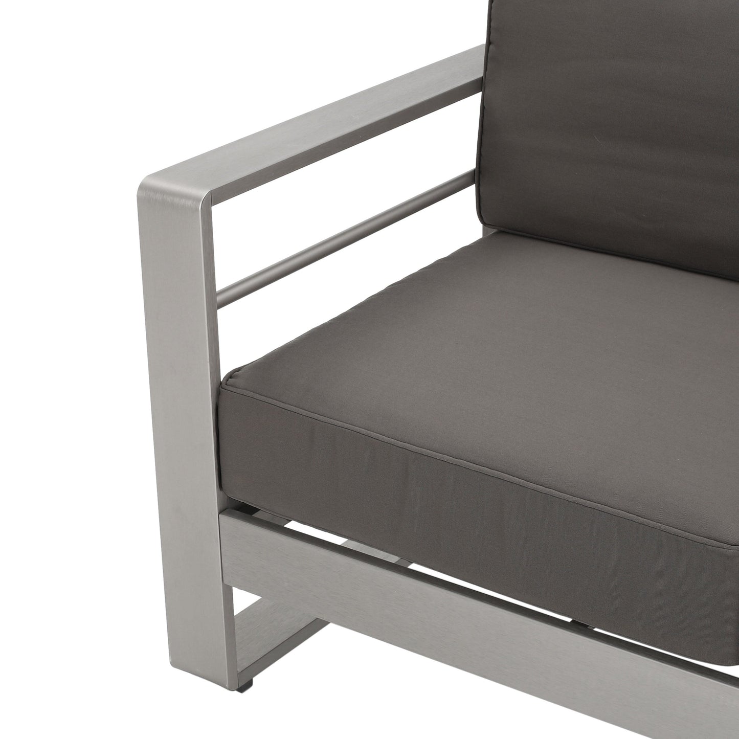 Set da esterno Cape Coral da 4 pezzi in alluminio con cuscini resistenti all'acqua di Christopher Knight Home
