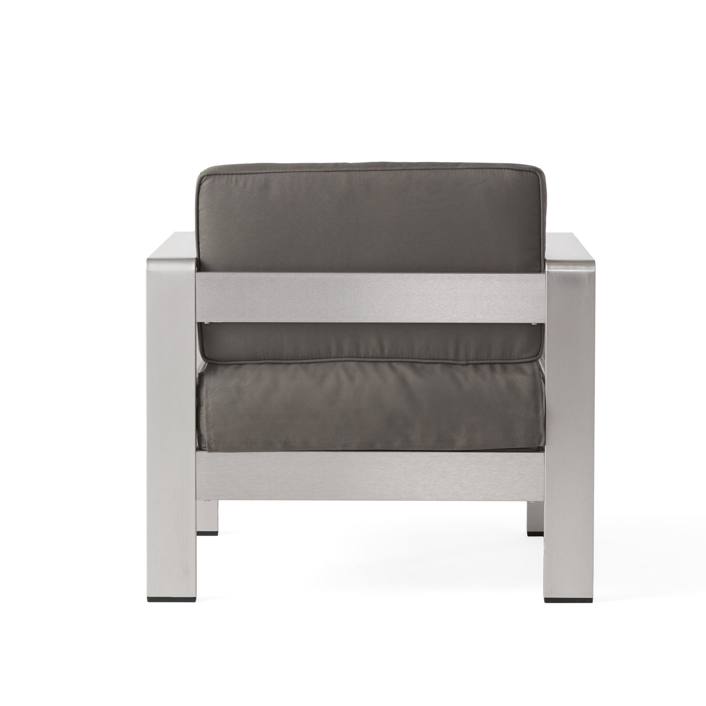 Set da esterno Cape Coral da 4 pezzi in alluminio con cuscini resistenti all'acqua di Christopher Knight Home
