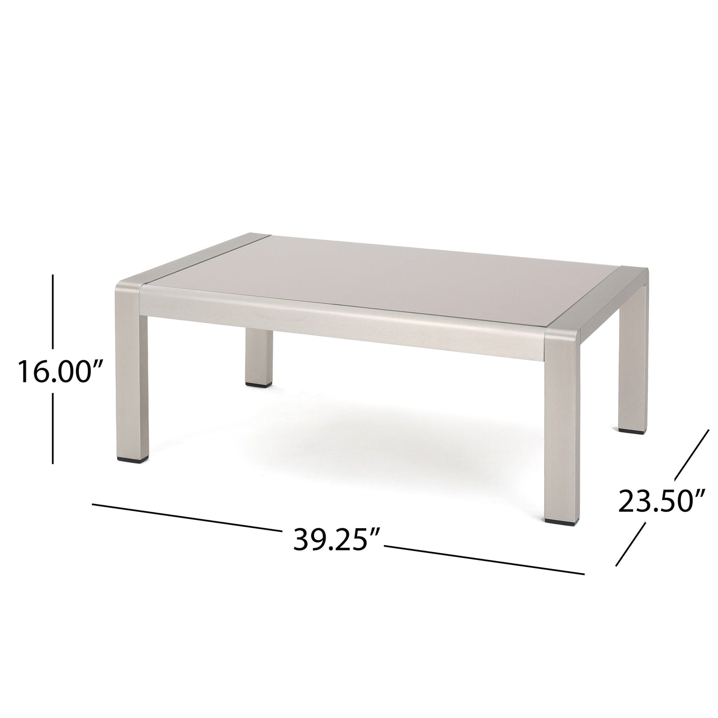 Set da esterno Cape Coral da 4 pezzi in alluminio con cuscini resistenti all'acqua di Christopher Knight Home