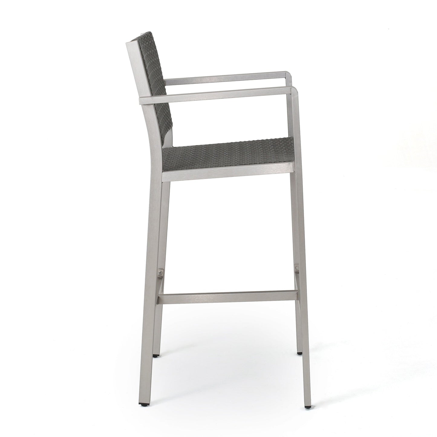 Set da bar quadrato in alluminio da 5 pezzi Cape Coral Outdoor di Christopher Knight Home