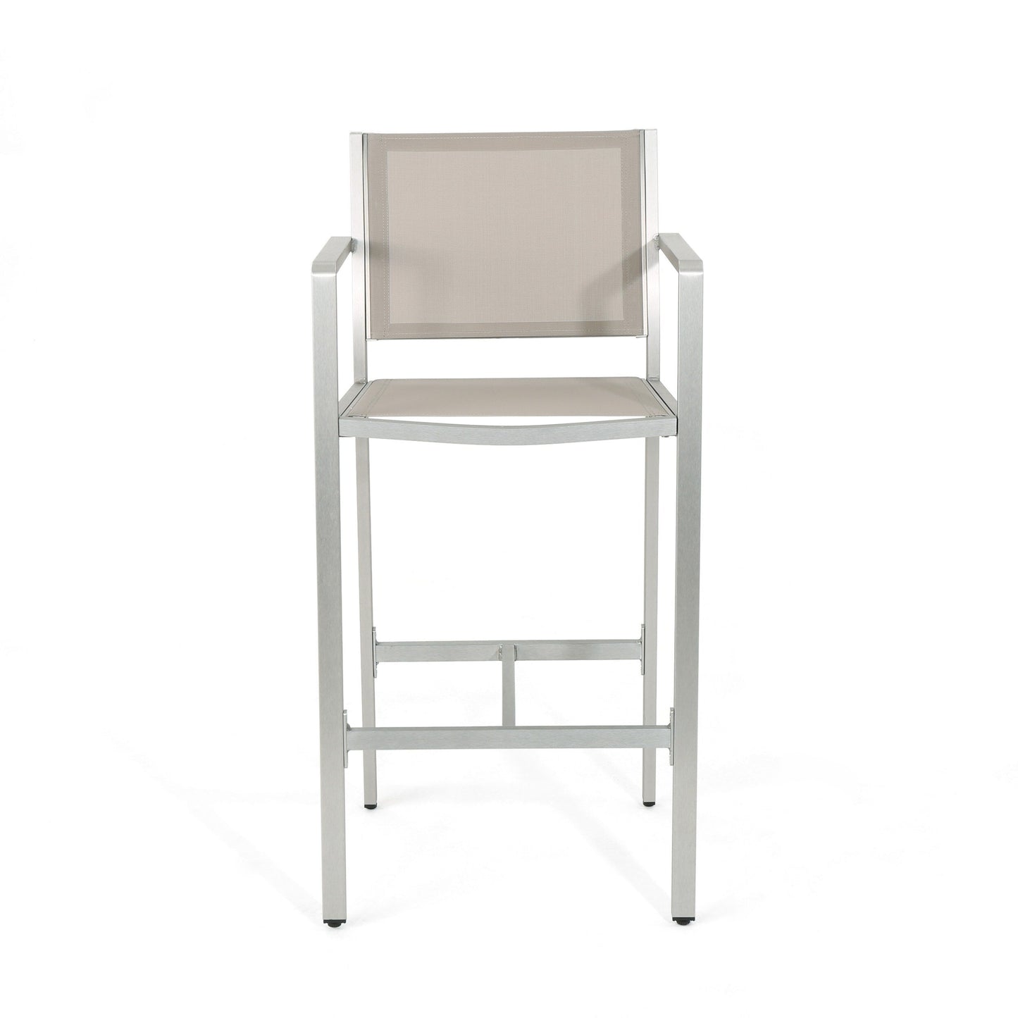 Set da bar quadrato in alluminio da 5 pezzi Cape Coral Outdoor di Christopher Knight Home