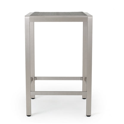 Set da bar quadrato in alluminio da 5 pezzi Cape Coral Outdoor di Christopher Knight Home
