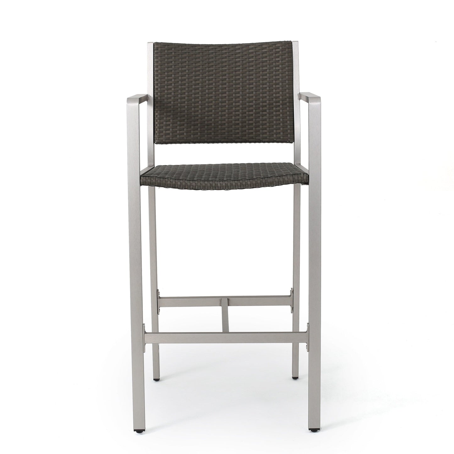Set da bar quadrato in alluminio da 5 pezzi Cape Coral Outdoor di Christopher Knight Home