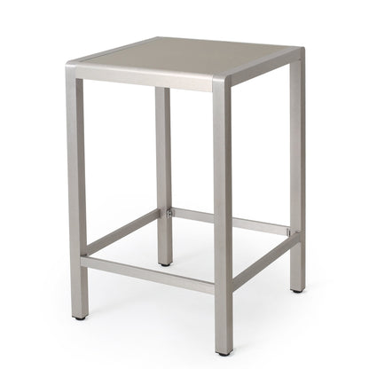 Set da bar quadrato in alluminio da 5 pezzi Cape Coral Outdoor di Christopher Knight Home