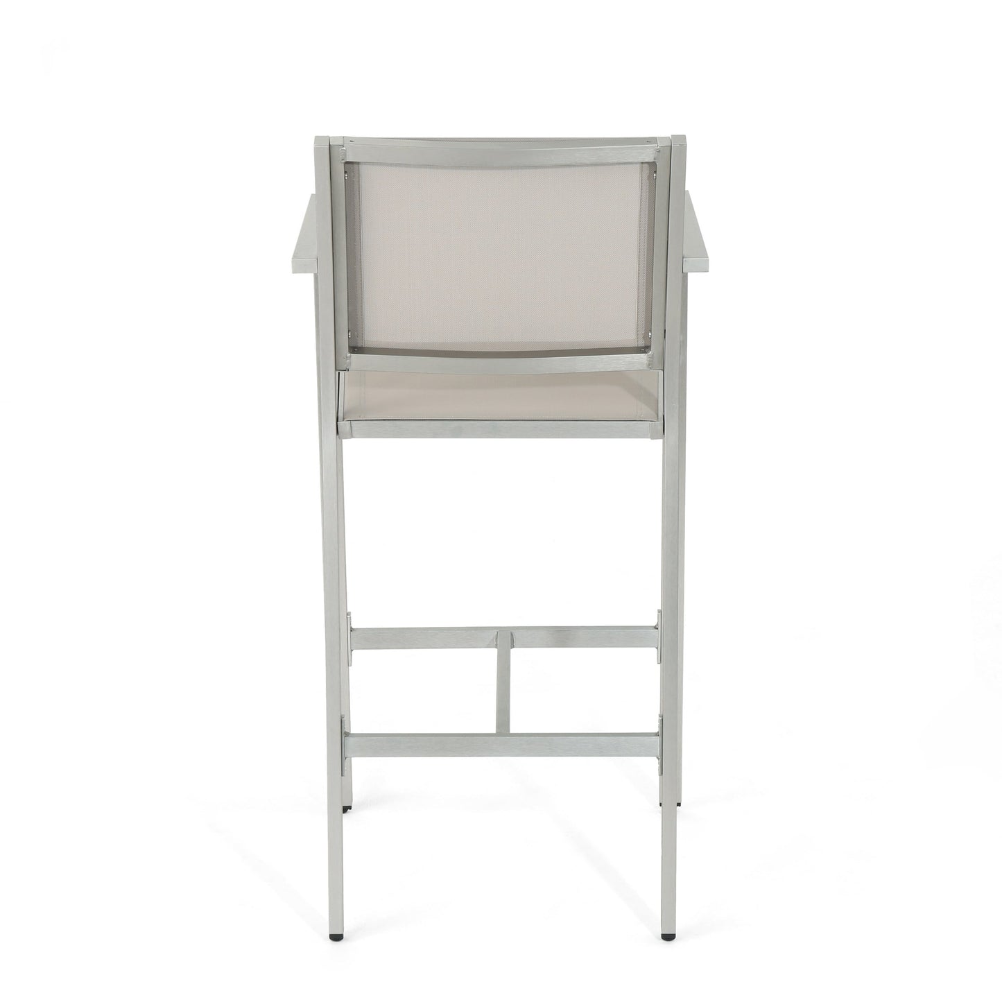 Set da bar quadrato in alluminio da 5 pezzi Cape Coral Outdoor di Christopher Knight Home