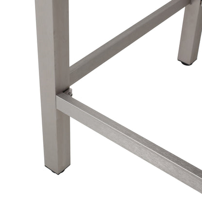 Set da bar quadrato in alluminio da 5 pezzi Cape Coral Outdoor di Christopher Knight Home