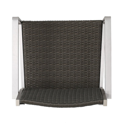 Set da bar quadrato in alluminio da 5 pezzi Cape Coral Outdoor di Christopher Knight Home