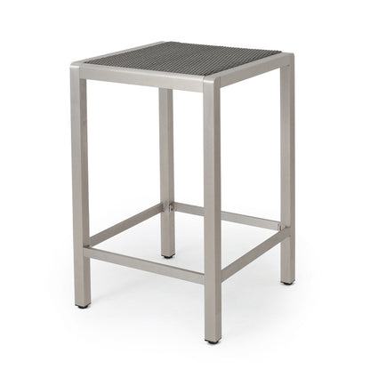 Set da bar quadrato in alluminio da 5 pezzi Cape Coral Outdoor di Christopher Knight Home