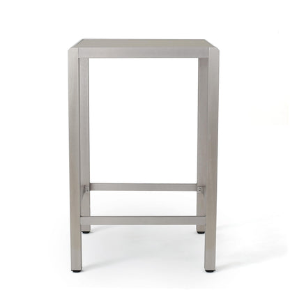 Set da bar quadrato in alluminio da 5 pezzi Cape Coral Outdoor di Christopher Knight Home