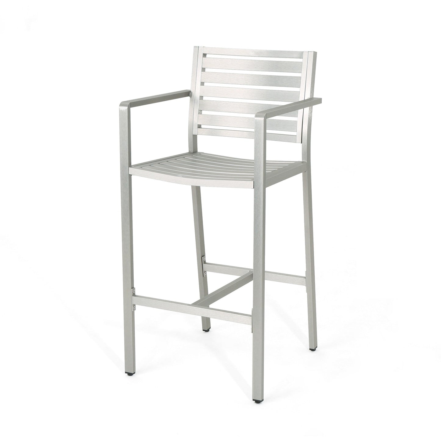 Set da bar quadrato in alluminio da 5 pezzi Cape Coral Outdoor di Christopher Knight Home