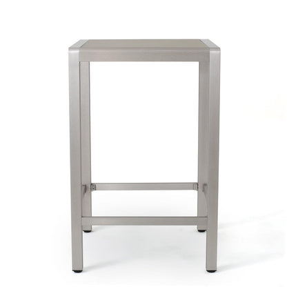Set da bar quadrato in alluminio da 5 pezzi Cape Coral Outdoor di Christopher Knight Home