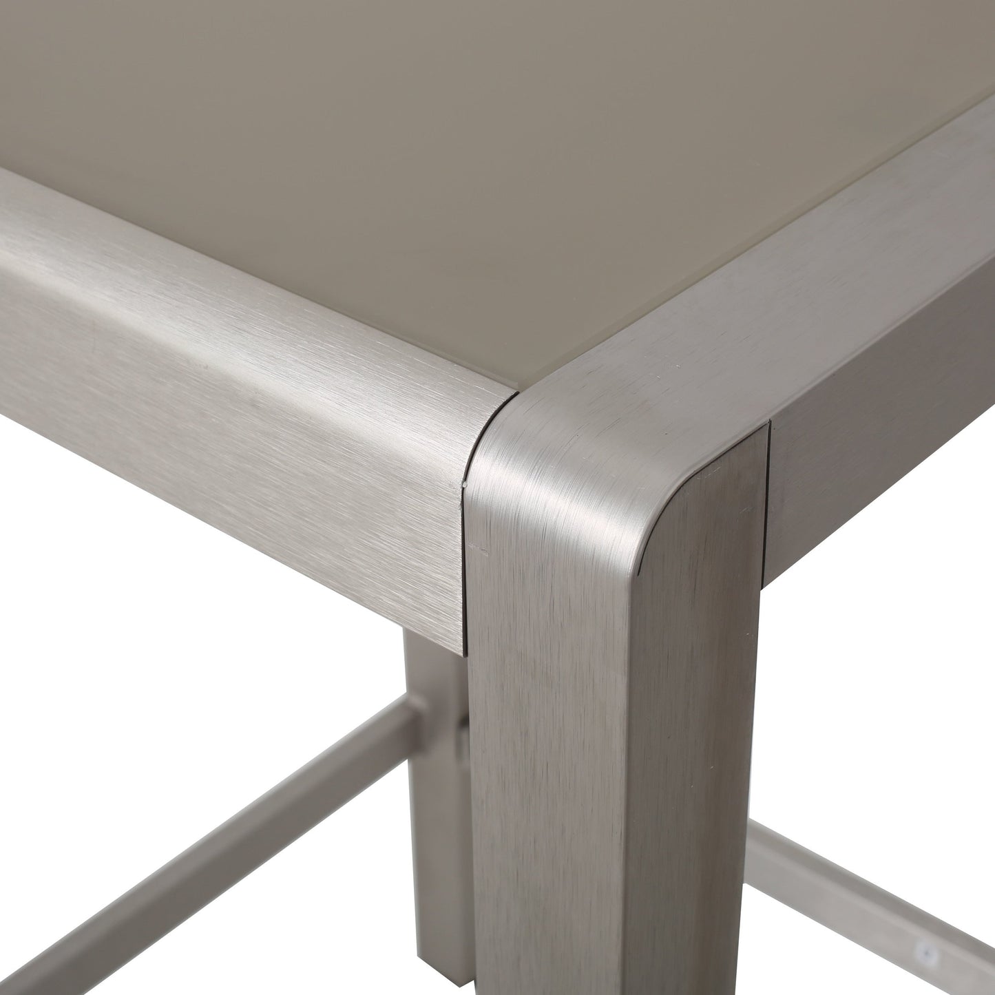 Set da bar quadrato in alluminio da 5 pezzi Cape Coral Outdoor di Christopher Knight Home