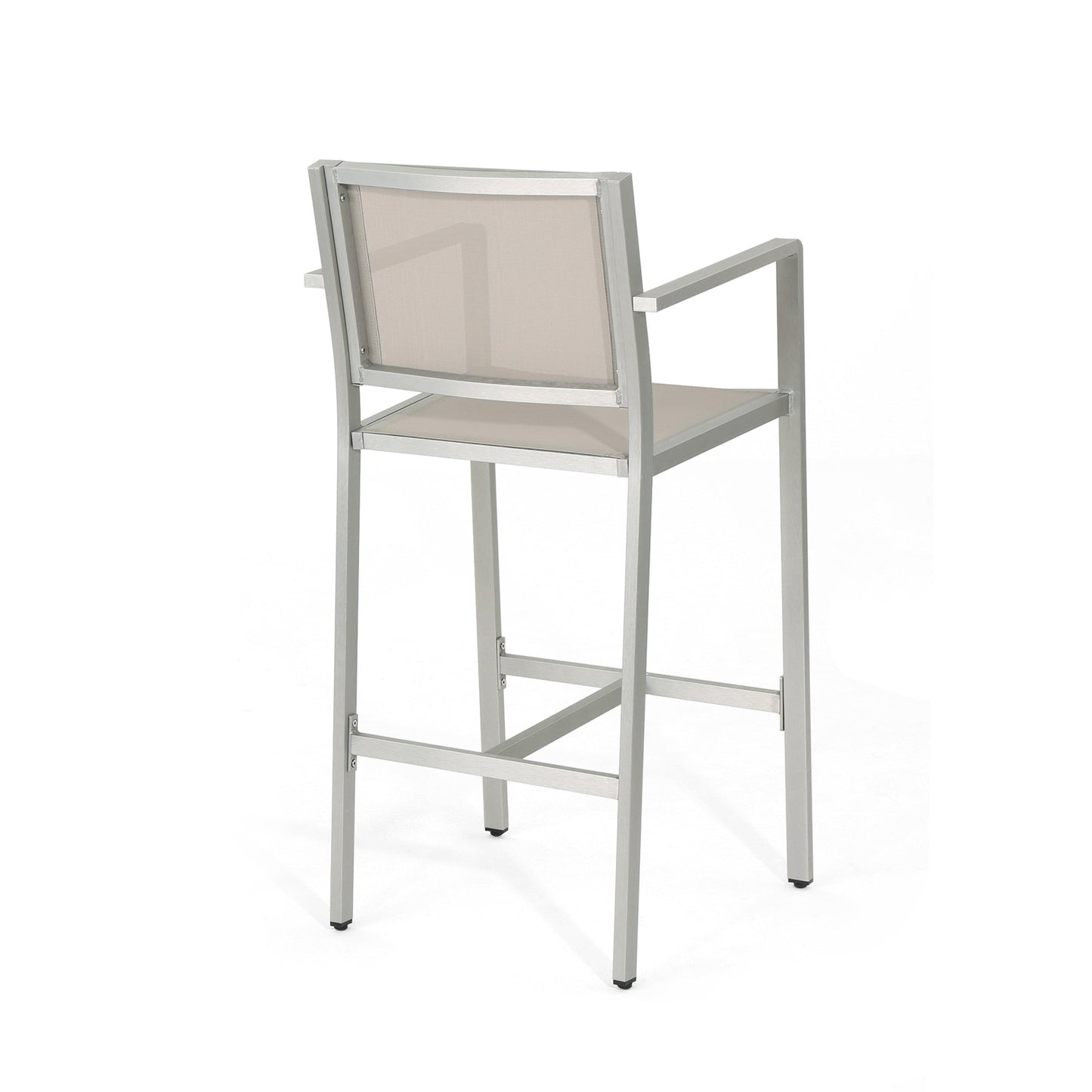 Set da bar quadrato in alluminio da 5 pezzi Cape Coral Outdoor di Christopher Knight Home