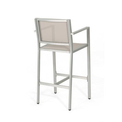Set da bar quadrato in alluminio da 5 pezzi Cape Coral Outdoor di Christopher Knight Home