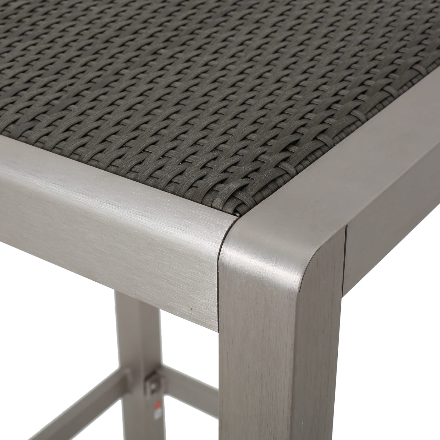Set da bar quadrato in alluminio da 5 pezzi Cape Coral Outdoor di Christopher Knight Home