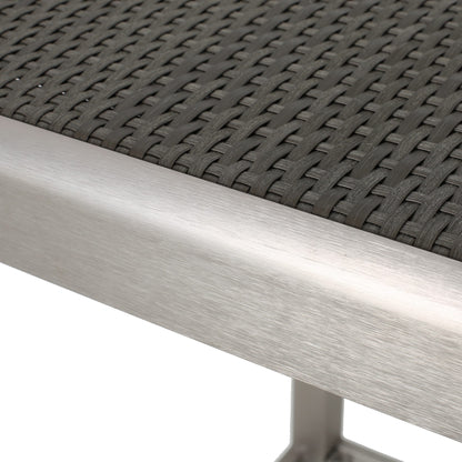Set da bar quadrato in alluminio da 5 pezzi Cape Coral Outdoor di Christopher Knight Home
