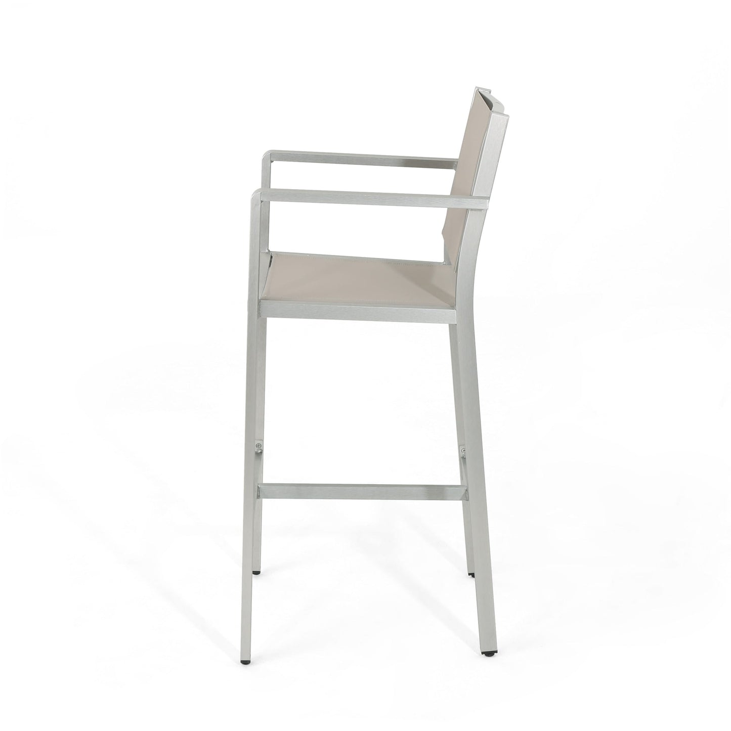 Set da bar quadrato in alluminio da 5 pezzi Cape Coral Outdoor di Christopher Knight Home
