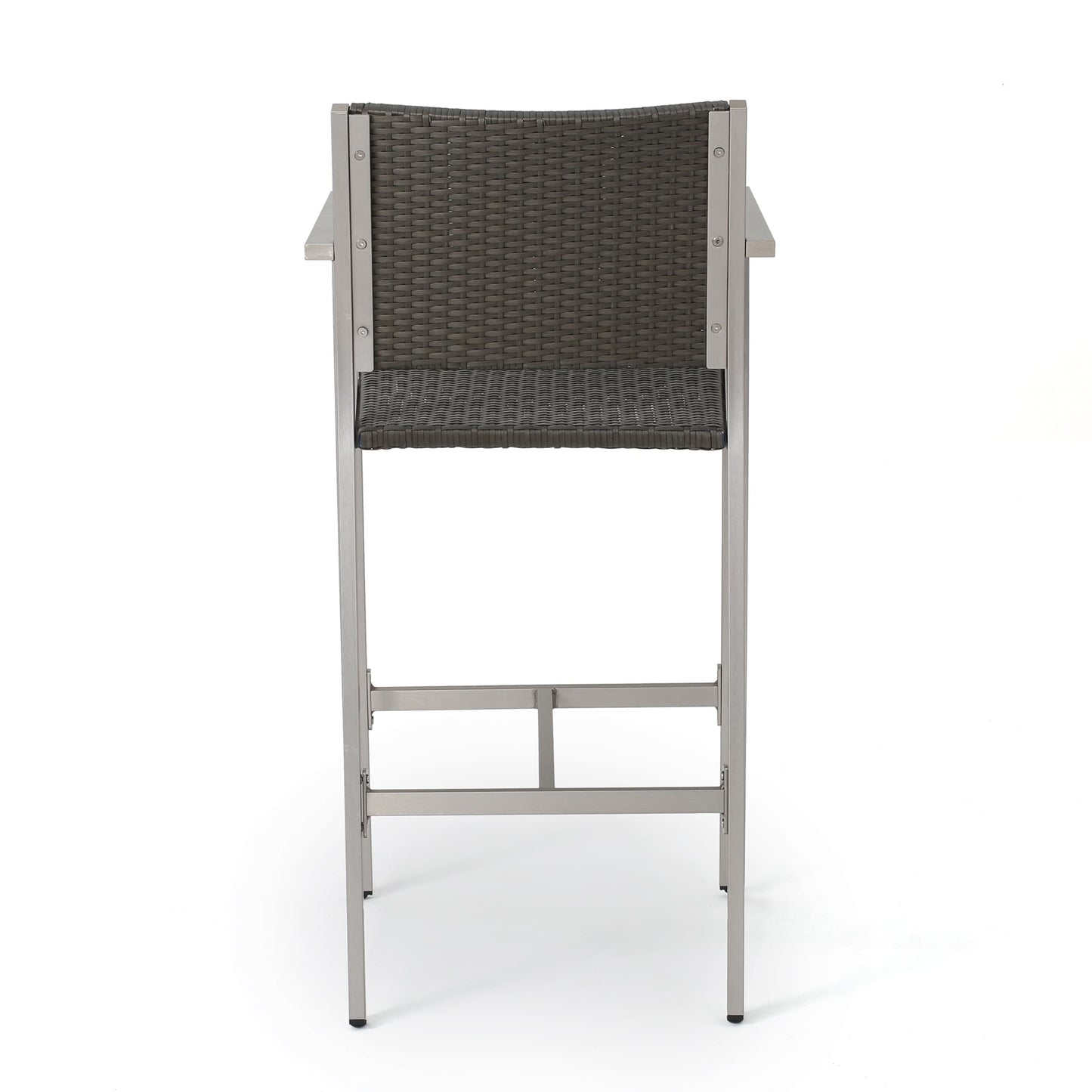 Set da bar quadrato in alluminio da 5 pezzi Cape Coral Outdoor di Christopher Knight Home