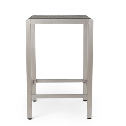 Set da bar quadrato in alluminio da 5 pezzi Cape Coral Outdoor di Christopher Knight Home
